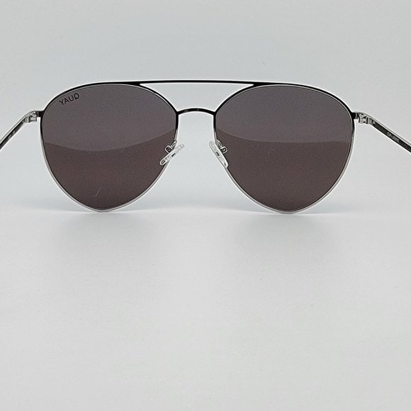 Quay Australia x Jasmine Sanders Indio Silver Frame Blue Lens Aviator Sunglasses main image 8